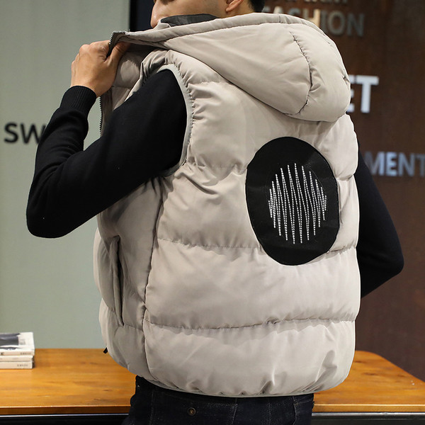 Ανδρικό αθλητικό γιλέκο σε μαύρο και γκρι  χρώμα