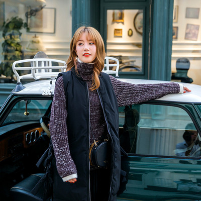 Μακρύ γυναικείο μπουφάν σε τρία χρώματα