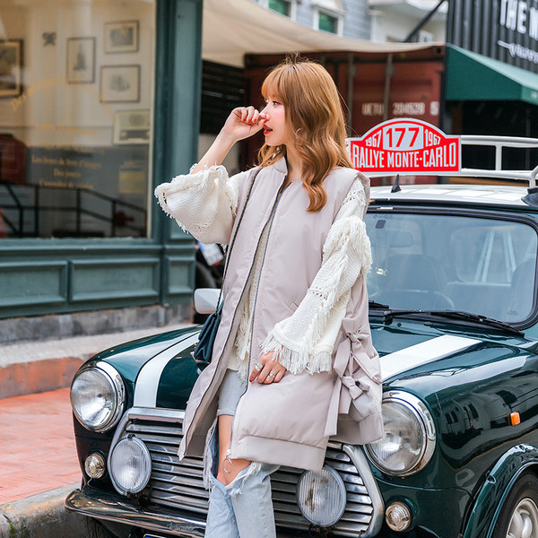 Μακρύ γυναικείο μπουφάν σε τρία χρώματα