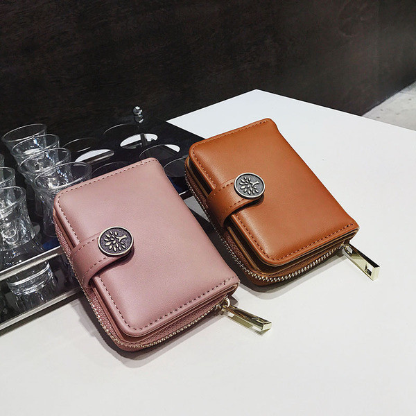 Portofel de dama din piele in trei culori