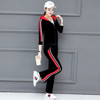 Γυναικεία αθλητική φόρμα με δύο μέρη με χρωματιστές άκρες