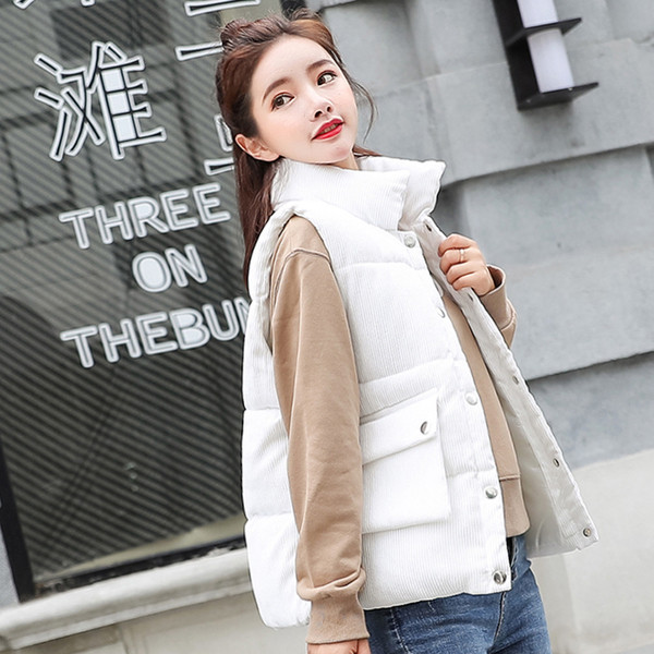 Vesta moderna de dama cu husa moale si guler inalt in mai multe culori