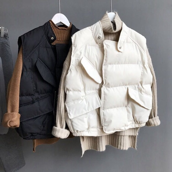 Γυναικείο καθημερινό γιλέκο με τσέπες σε διάφορα χρώματα