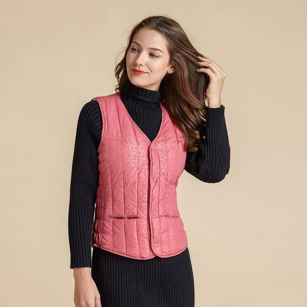 Μοντέρνο γυναικείο γιλέκο με απαλή επένδυση σε διάφορα χρώματα