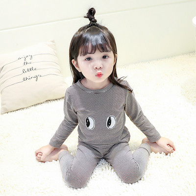 Pijamale pentru copii in doua culori cu broderie