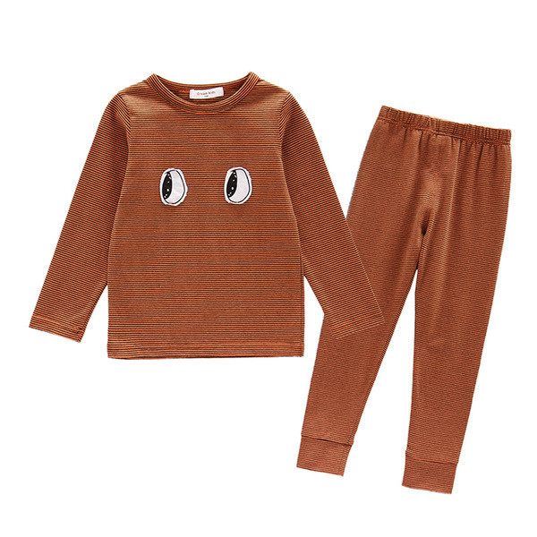 Pijamale pentru copii in doua culori cu broderie