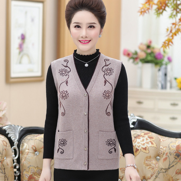 Κομψό γυναικείο γιλέκο με φυτικά μοτίβα σε διάφορα χρώματα