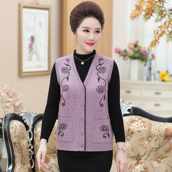 Κομψό γυναικείο γιλέκο με φυτικά μοτίβα σε διάφορα χρώματα