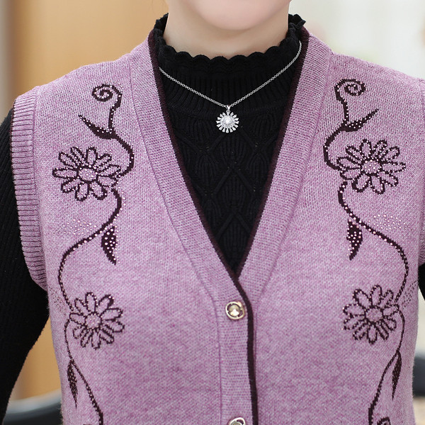 Κομψό γυναικείο γιλέκο με φυτικά μοτίβα σε διάφορα χρώματα