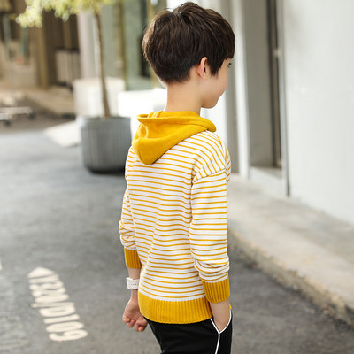 Παιδική μπλούζα με κουκούλα, κεντήματα και επιγραφή