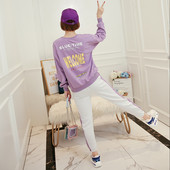 Γυναικεία αθλητικά-casual σετ με δίχρωμη εκτύπωση