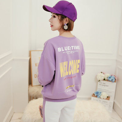 Γυναικεία αθλητικά-casual σετ με δίχρωμη εκτύπωση