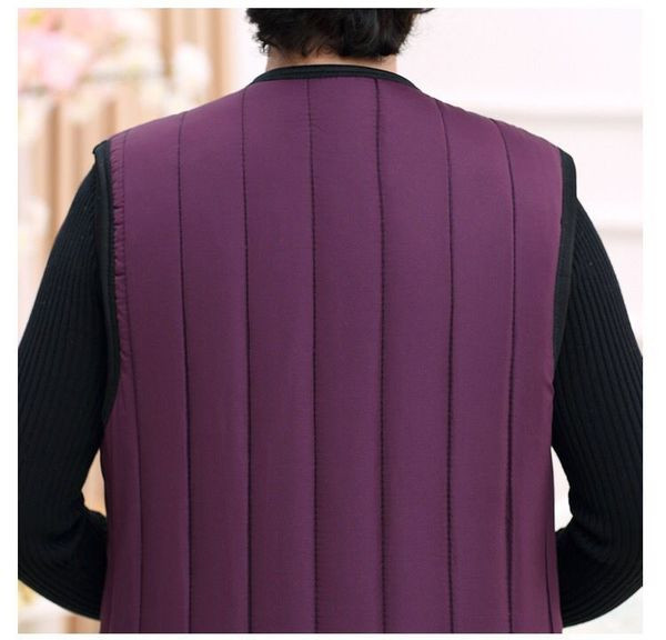 Καθημερινό γυναικείο γιλέκο με μαλακή επένδυση σε πορφυρό χρώμα