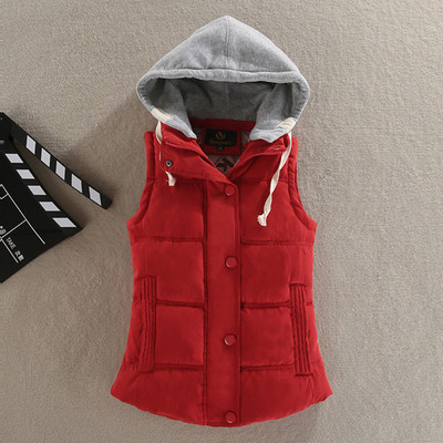 Μοντέρνο γυναικείο γιλέκο με κουκούλα  σε μερικά χρώματα