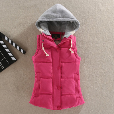 Μοντέρνο γυναικείο γιλέκο με κουκούλα  σε μερικά χρώματα