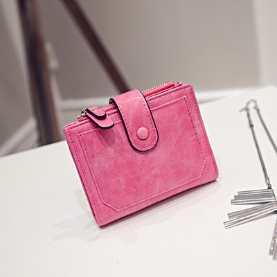 Γυναικείο μικρό δερμάτινο πορτοφόλι σε διάφορα χρώματα