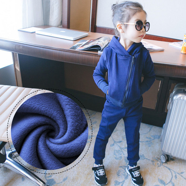 Set zilnic pentru copii - hanorac cu glugă și trening cu talie înaltă