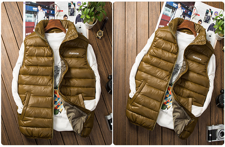 Καθημερινό  ανδρικό γιλέκο με φερμουάρ 