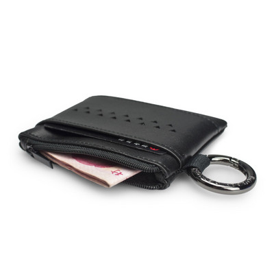 Portofel casual barbatesc din piele ecologica de culoare neagra