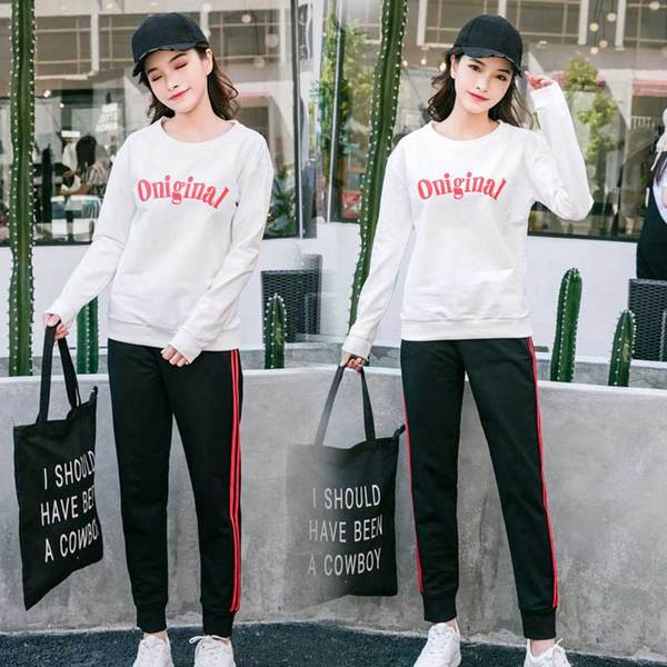 Set sport pentru femei din două părți cu aplicare în negru, alb și roșu