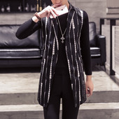 Ανδρικό σπορ καθημερινό γιλέκο με πολύχρωμα στοιχεία