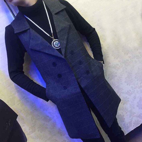 Κομψό μακρύ ανδρικό γιλέκο σε τρία σχέδια