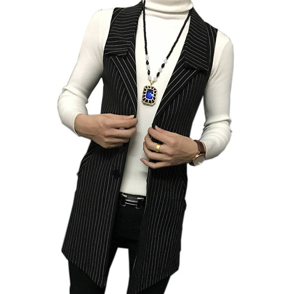 Κομψό μακρύ ανδρικό γιλέκο σε τρία σχέδια