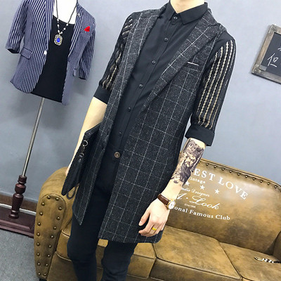 Μοντέρνο κομψό μακρύ ανδρικό γιλέκο σε διάφορα μοντέλα