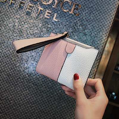 Δερμάτινο γυναικείο πορτοφόλι από δύο χρώματα