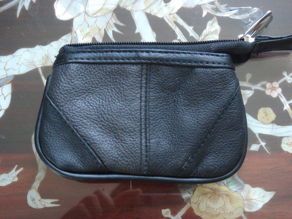 Portofel casual barbatesc negru din piele ecologica