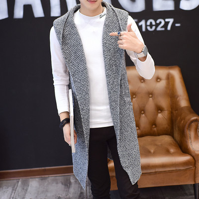 Ανδρικό πλεκτό μακρύ ανδρικό γλέκο σε τρία χρώματα