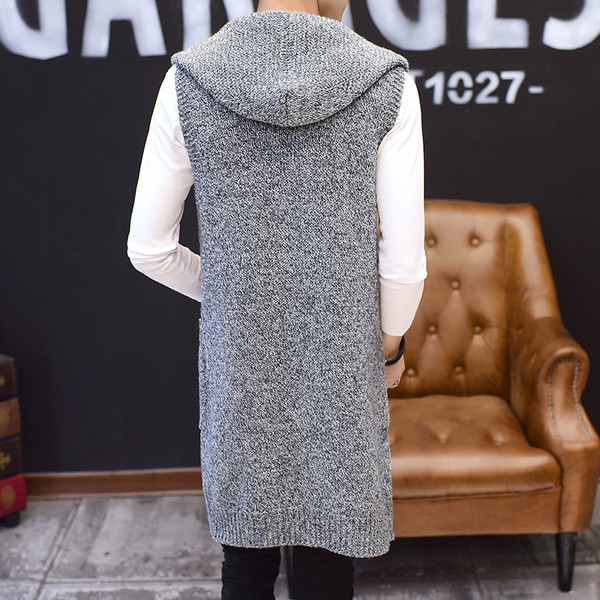 Ανδρικό πλεκτό μακρύ ανδρικό γλέκο  σε τρία χρώματα