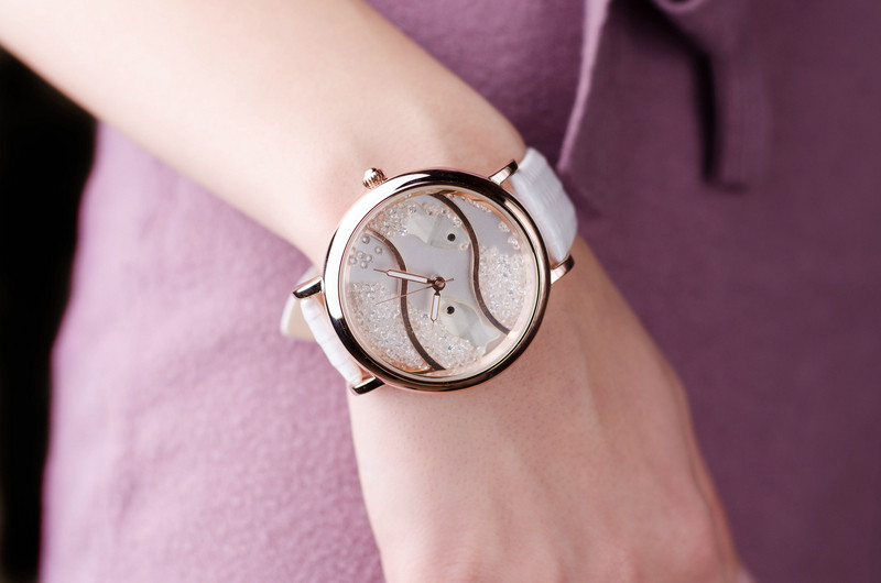 Часовник Prance Aqua в Бяло с Естествена кожа