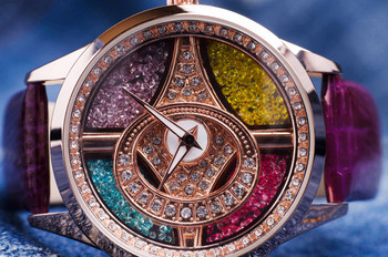 Часовник Prance Colors в Розово с Естествена кожа