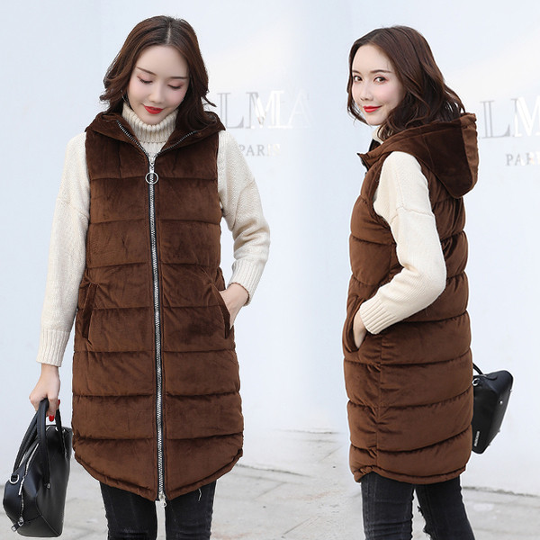 Μακρύ γυναικείο γιλ`έκο με απαλή κουκούλα σε τρία χρώματα