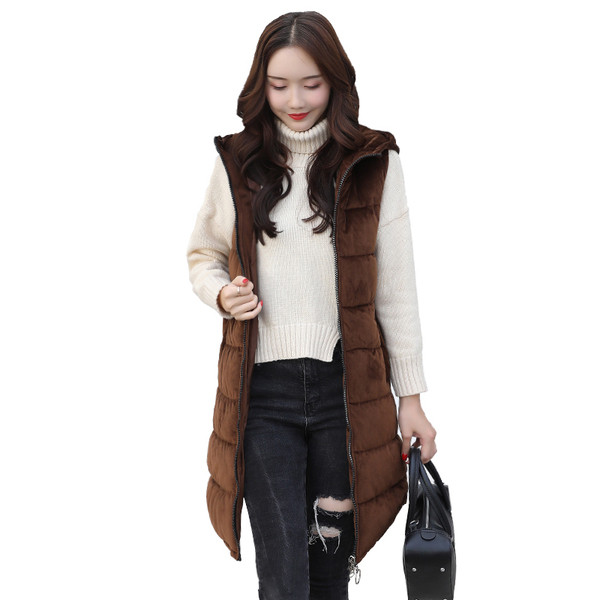 Μακρύ γυναικείο γιλ`έκο με απαλή κουκούλα σε τρία χρώματα