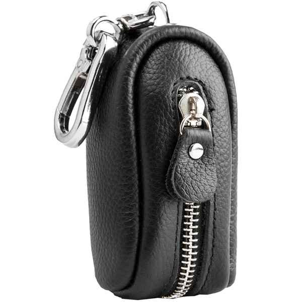 Μικρό ανδρικό πορτοφόλι για κλειδιά σε μαύρο και καφέ χρώμα