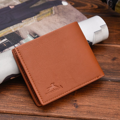 Μοντέρνο δερμάτινο ανδρικό πορτοφόλι σε τρία χρώματα