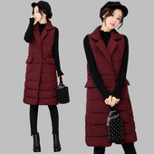 Γυναικείο μακρύ γιλέκο με ντεκολτέ σε σχήμα V σε διάφορα χρώματα