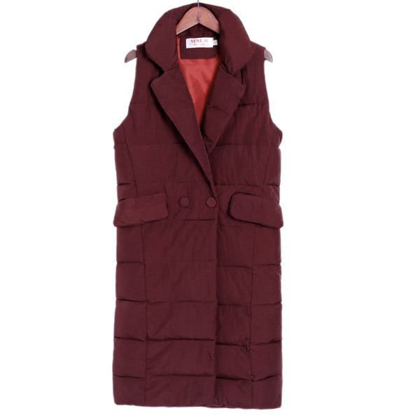 Γυναικείο μακρύ γιλέκο με ντεκολτέ σε σχήμα V σε διάφορα χρώματα