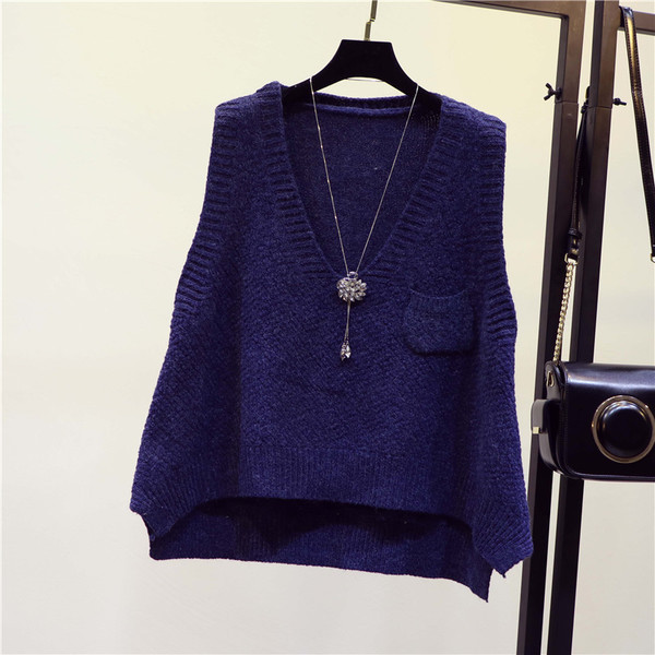 Κομψό μάλλινο γιλέκο σε τρία χρώματα με λαιμό V