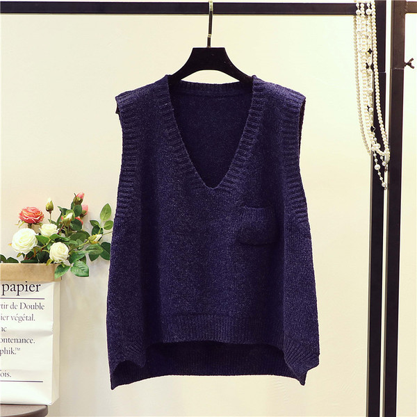 Κομψό μάλλινο γιλέκο σε τρία χρώματα με λαιμό V