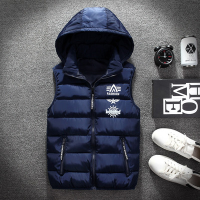 Κομψό μακρύ ανδρικό γιλέκο σε διάφορα χρώματα με εκτύπωση