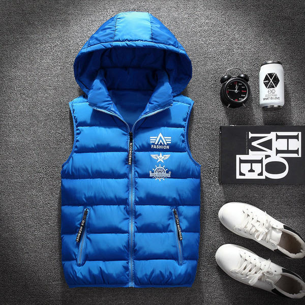 Κομψό μακρύ ανδρικό γιλέκο σε διάφορα χρώματα με εκτύπωση