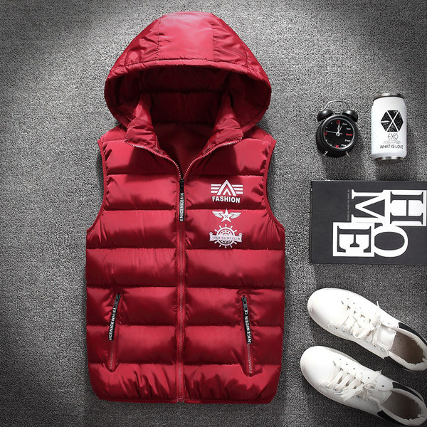 Κομψό μακρύ ανδρικό γιλέκο σε διάφορα χρώματα με εκτύπωση