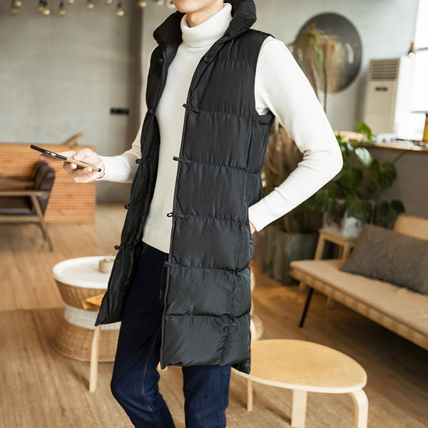 Κομψό μακρύ γιλέκο με κουκούλα σε δύο χρώματα