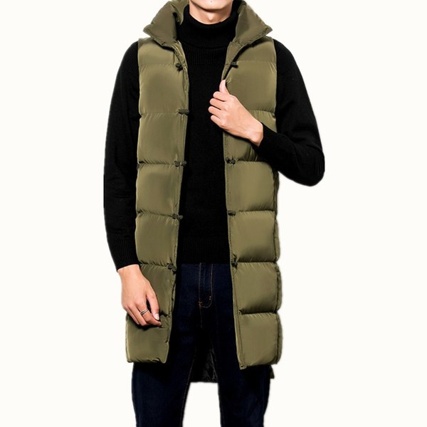 Κομψό μακρύ γιλέκο με κουκούλα σε δύο χρώματα