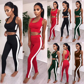 Αθλητική γυναικεία φόρμα - μικρό αμάνικο και κολάν