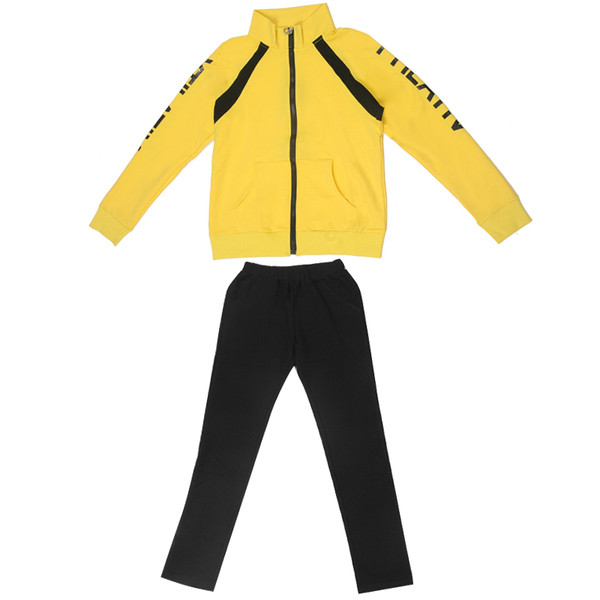 Γυναικείο αθλητικό σετ με δύο μέρη - κίτρινο, κόκκινο και ροζ χρώμα