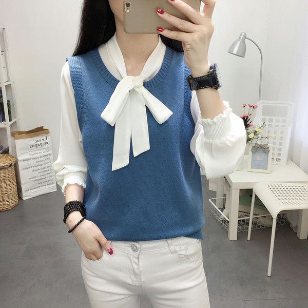 Κομψό γυναικείο μάλλινο γιλέκο σε διάφορα χρώματα